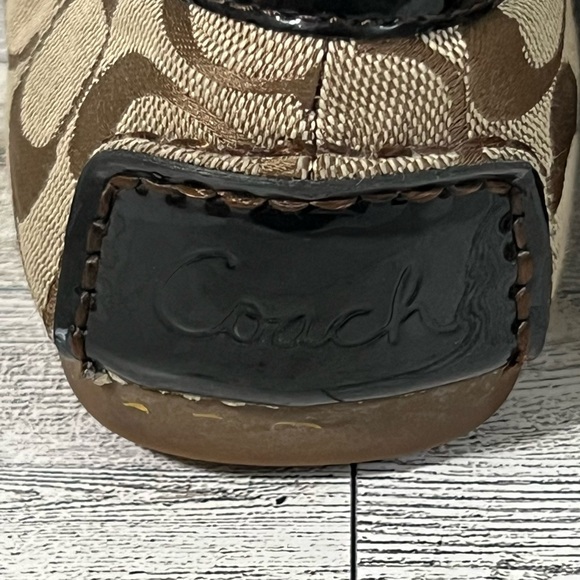 Coach FRIDA Slip on Loafers 8.5 Signature Monogram Logo Brown - Picture 13 of 14